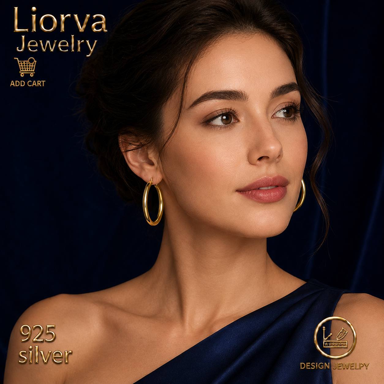 Women's 14K Gold-Plated Chunky Hoop Earrings